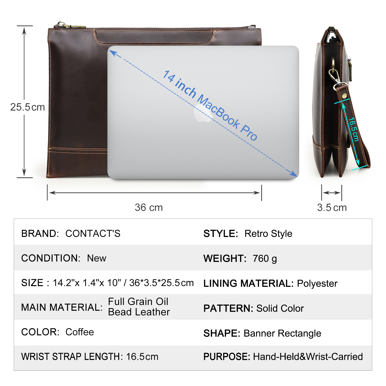 CONTACT'S Genuine Leather Lapt - Leather Work Folio 评论和价格