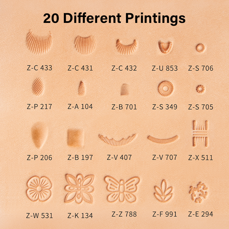 WUTA Leather Stamping Tools Sk - Leatherwork Free Patterns 评论和价格