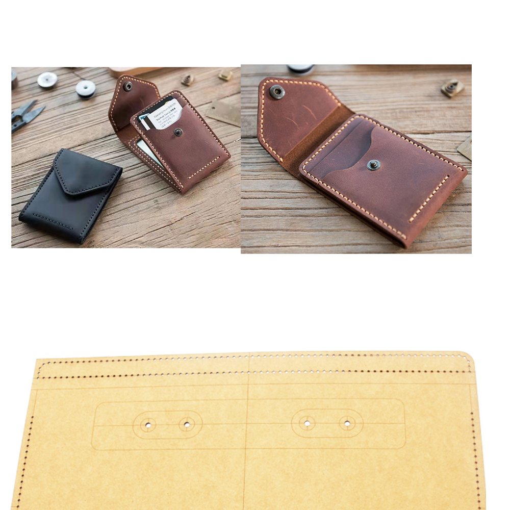 DIY leather craft folded cardh - Leatherwork Patterns 评论和价格