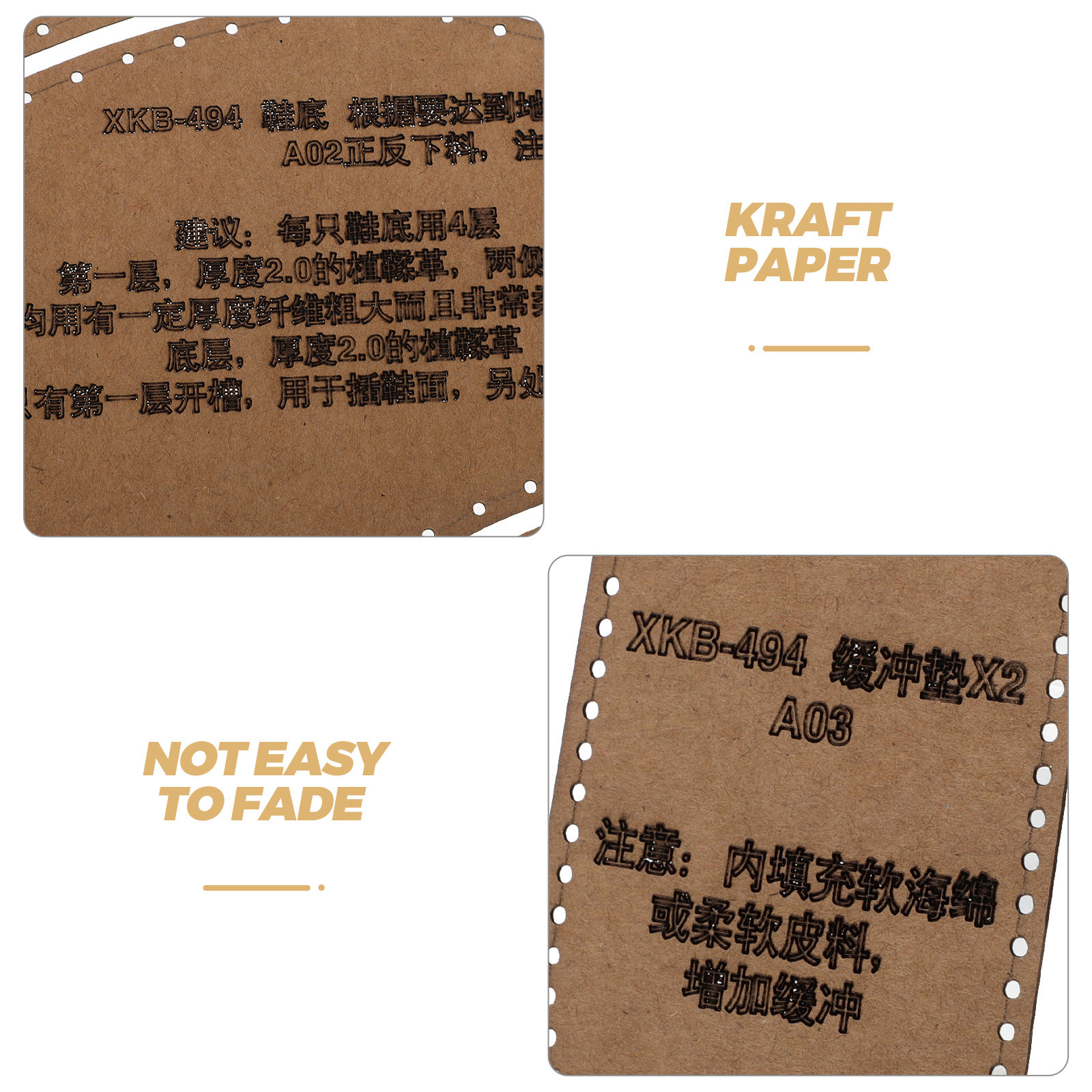 1Set Slipper Pattern Kraft Pap - Leatherwork Free Patterns 评论和价格