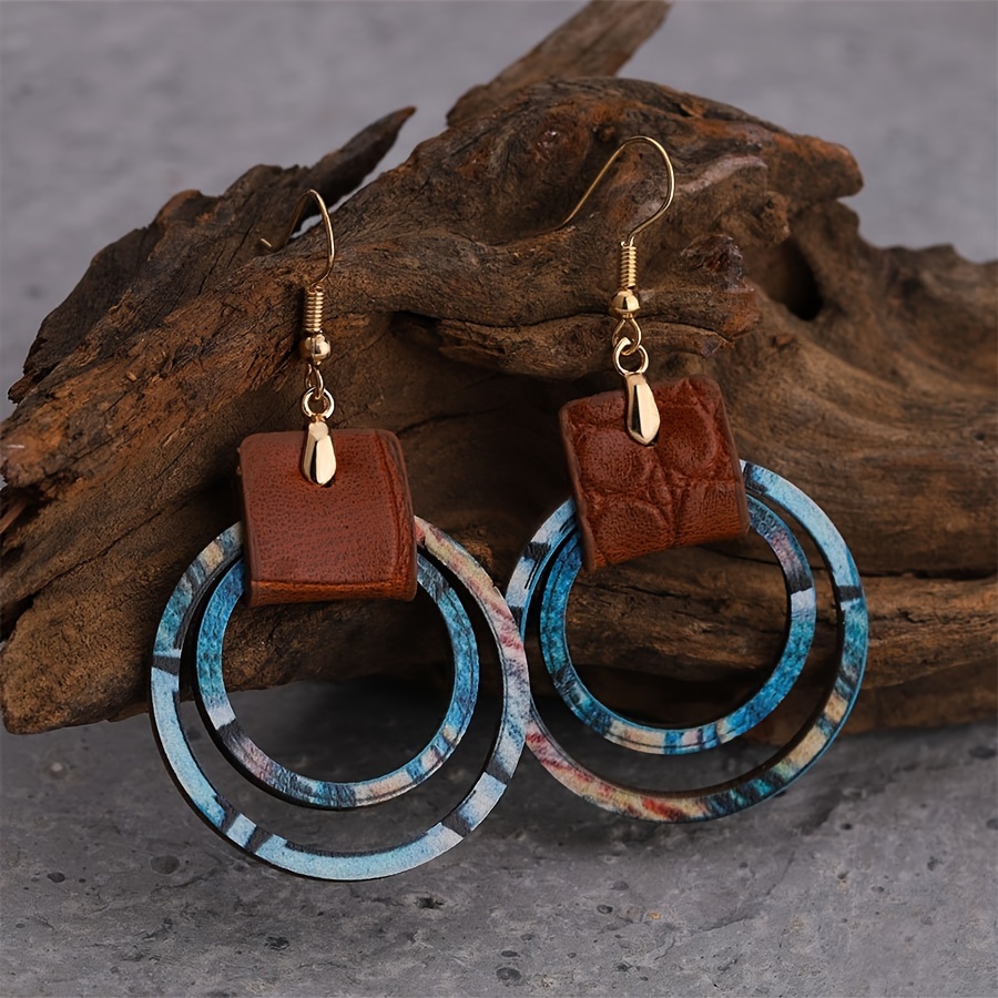 2026 New Bohemian Leather Doub - Leatherwork Rings 评论和价格