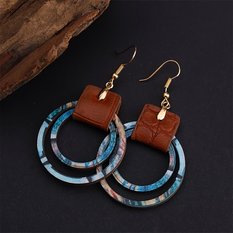 2026 New Bohemian Leather Doub - Leatherwork Rings 评论和价格