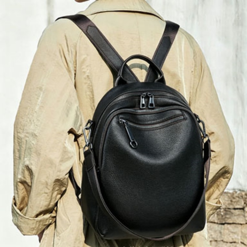 Genuine Leather Women's Backpa - Leatherwork Bag 评论和价格