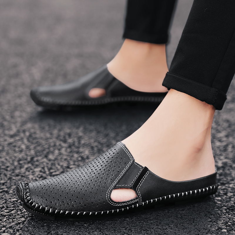 Half Slipper for Men Sandals 2 - Leather Work Flats 评论和价格
