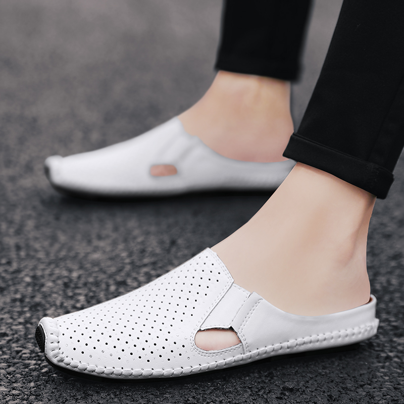 Half Slipper for Men Sandals 2 - Leather Work Flats 评论和价格